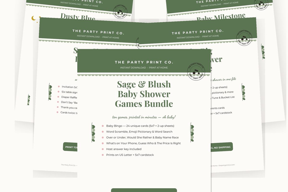 Everything Baby Shower — covers from the collection fanned